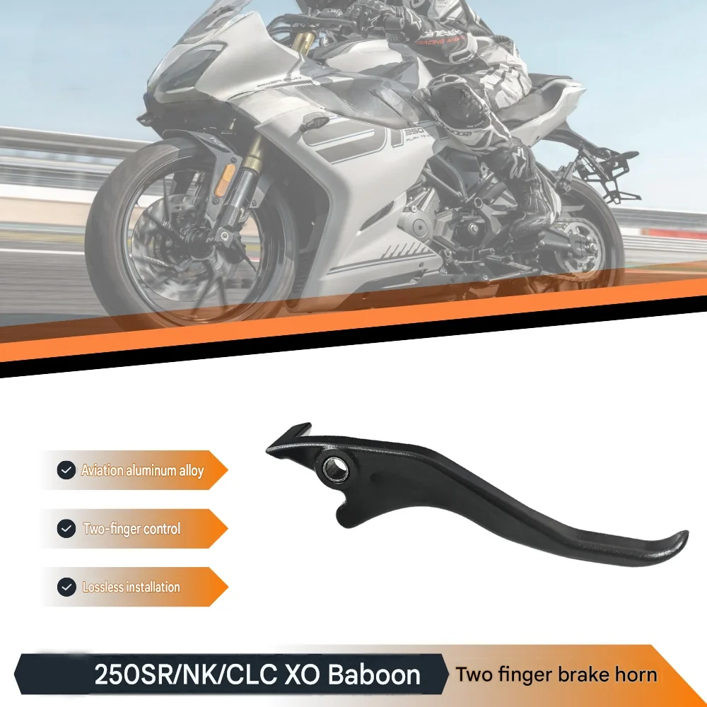 FOR CNC Aluminum Alloy Two-Finger Brake Lever for 250SR 250NK 250CLC Labor-Saving Design with Folding Rebound Function Long-Term