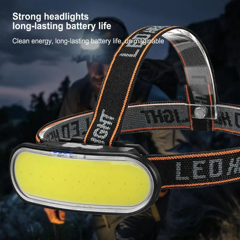 Running Headlamp High Bright Flashlight With 5 Lighting Modes Waterproof Headband Light Fast Charging Headlight Outdoor