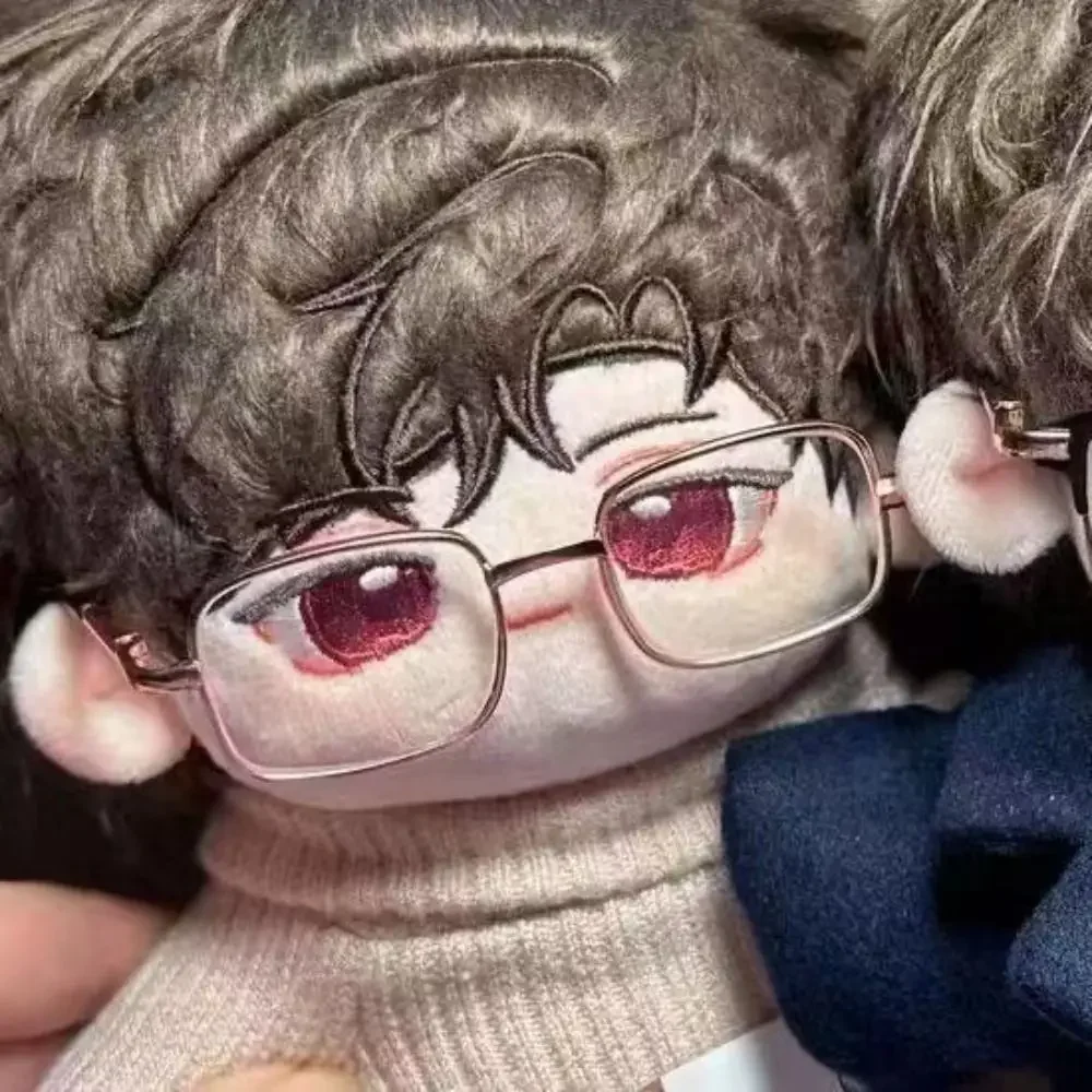 Metal Square Frame Doll Glasses Creative Plush Doll Eyeglasses Fashion Doll Pets Glasses Photo Prop Doll Accessories