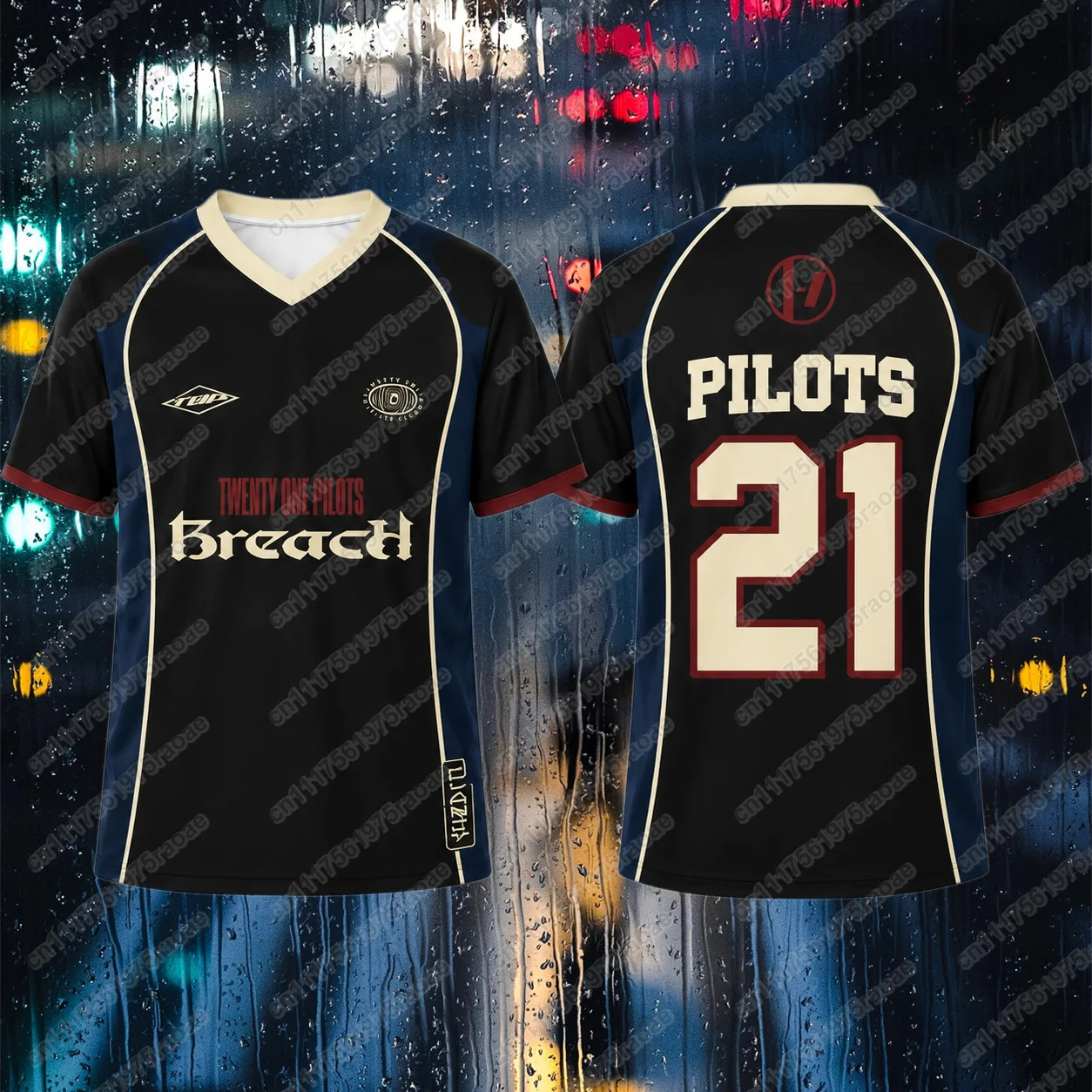 Twenty One Pilots Rock Band Soccer Jersey Men Short Sleeve Breathable Sport Shirt 21 Pilots Concert Fan Supporter FamilyMatching