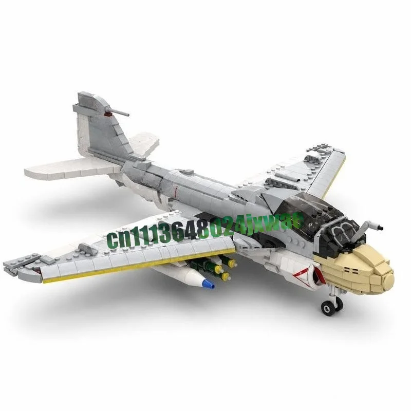 1570PCS A-6E Intruder Attack Aircraft MOC Building Blocks Custom Assembly DIY Creative Model Puzzle Toy Collection Popular Gift