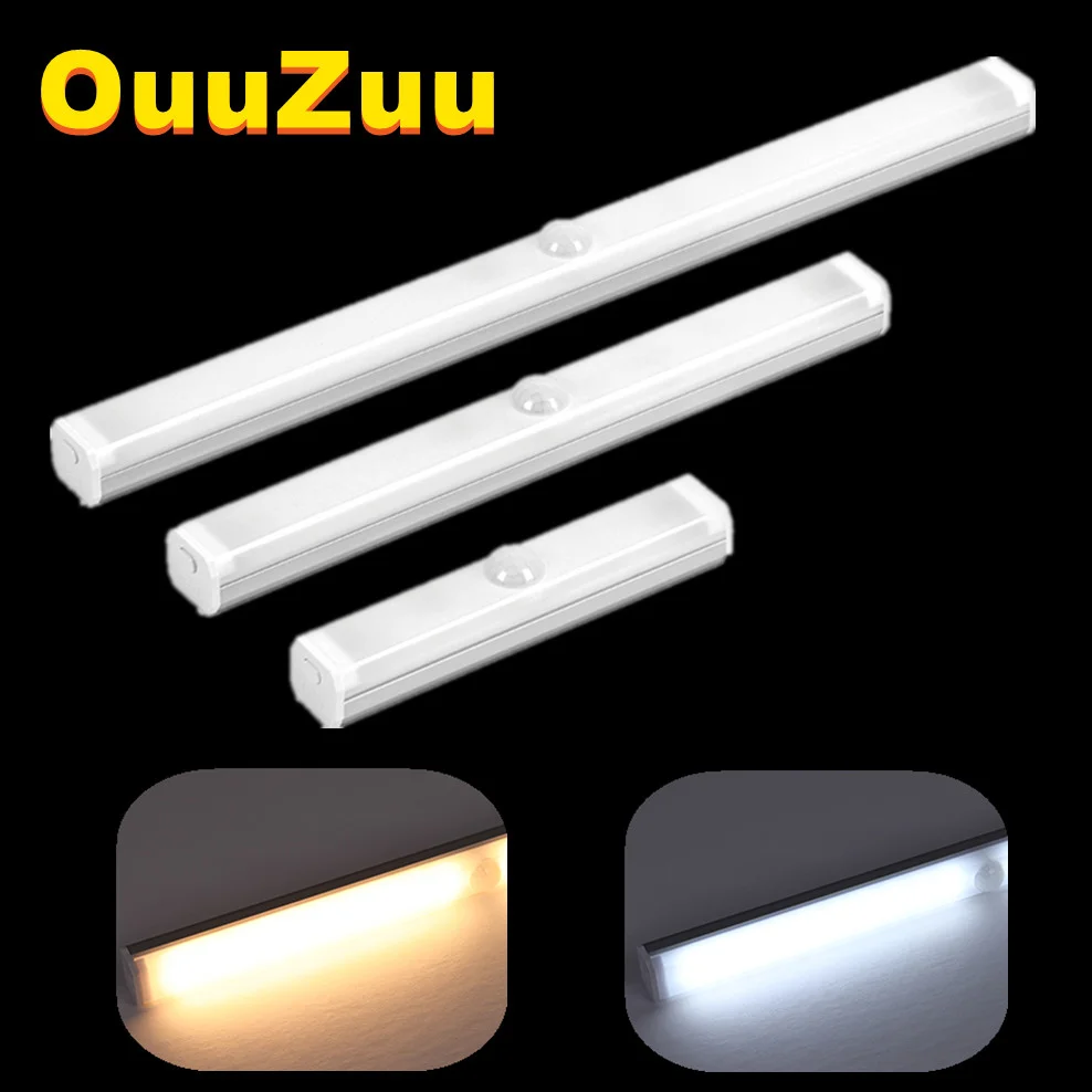 

OuuZuu Night Light Cabinet Light USB Rechargeable Motion Sensor Led Light For Kitchen Wardrobe Cabinet Lighting /22cm/32cm/52CM