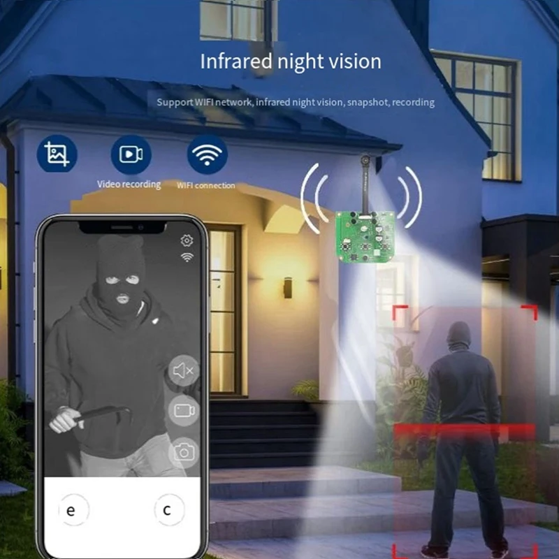 300,000 Video Module Switch Door Monitoring Remote Switch Two-Way Wireless Remote Control Camera Module Easy Install