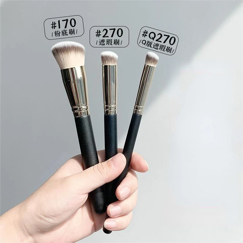 Makeup Brushes Foundation Concealer Angled Seamless Cover Synthetic Dark Circle Liquid Cream Cosmetics Contour Brush Beauty Tool