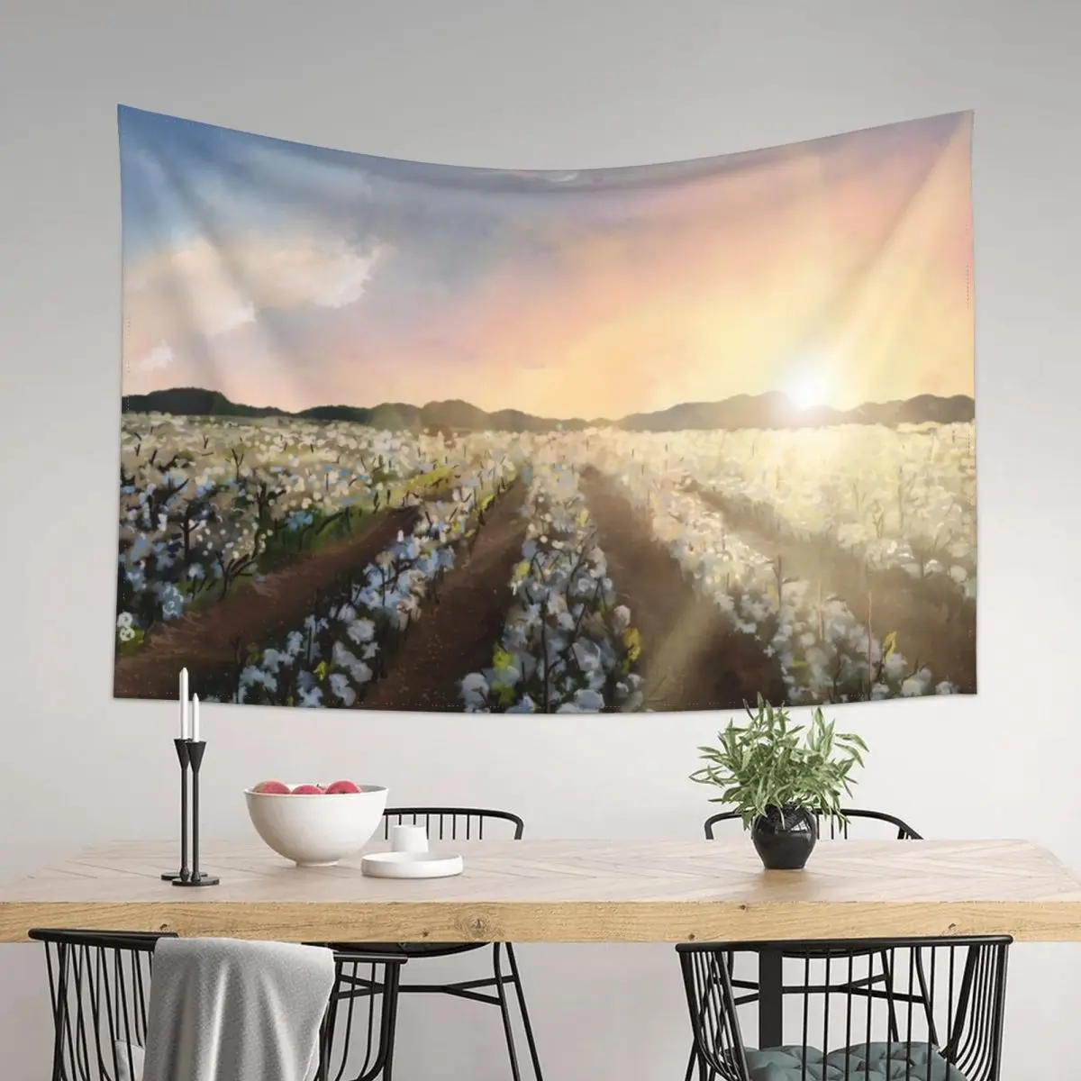 

Cotton Field Tapestry Wallpaper Bedroom Bedroom Deco Decorations For Your Bedroom Tapestry