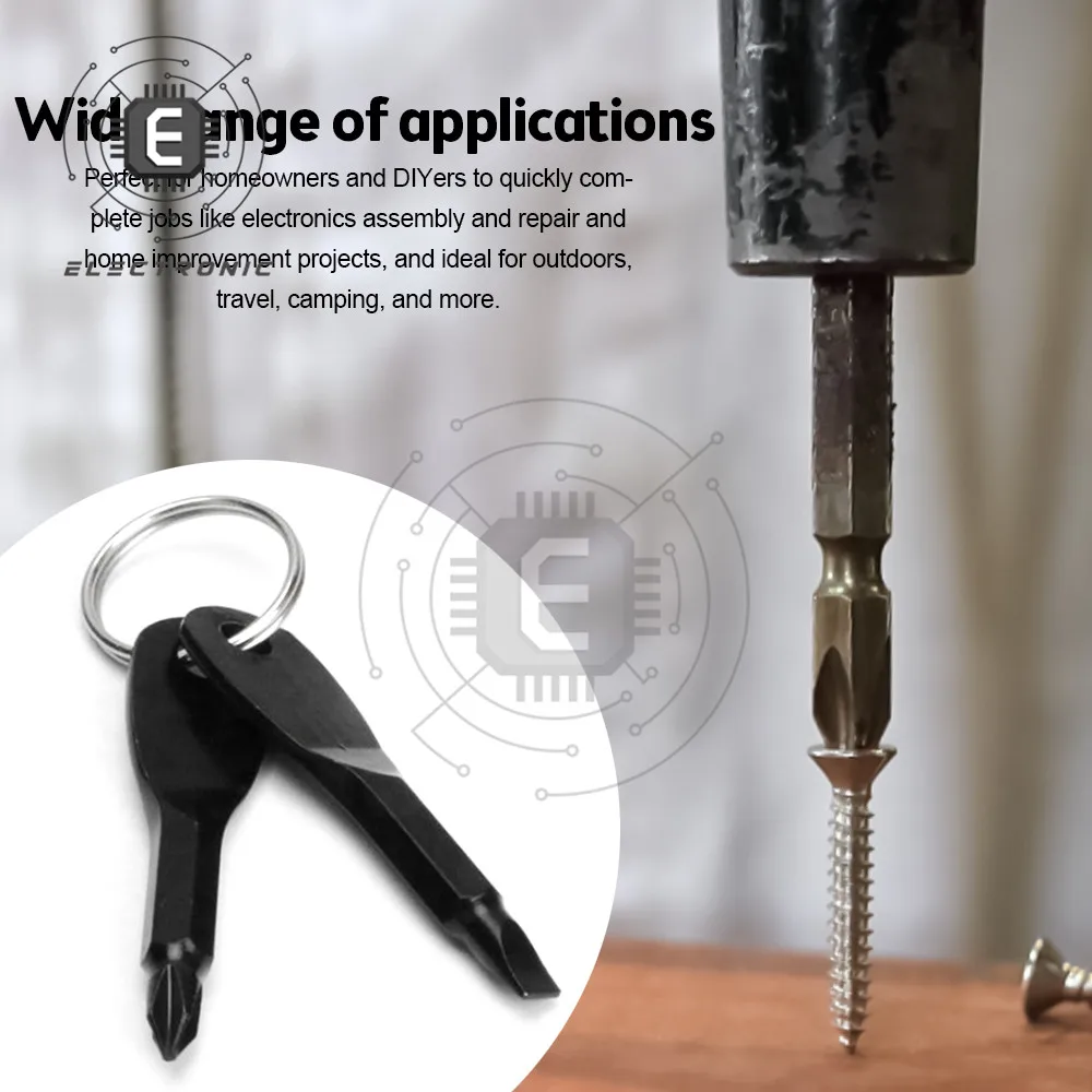 1 Set Stainless Steel Mini EDC Multifunction Screwdriver Key Shape Screwdrivers Pocket Repair Tool