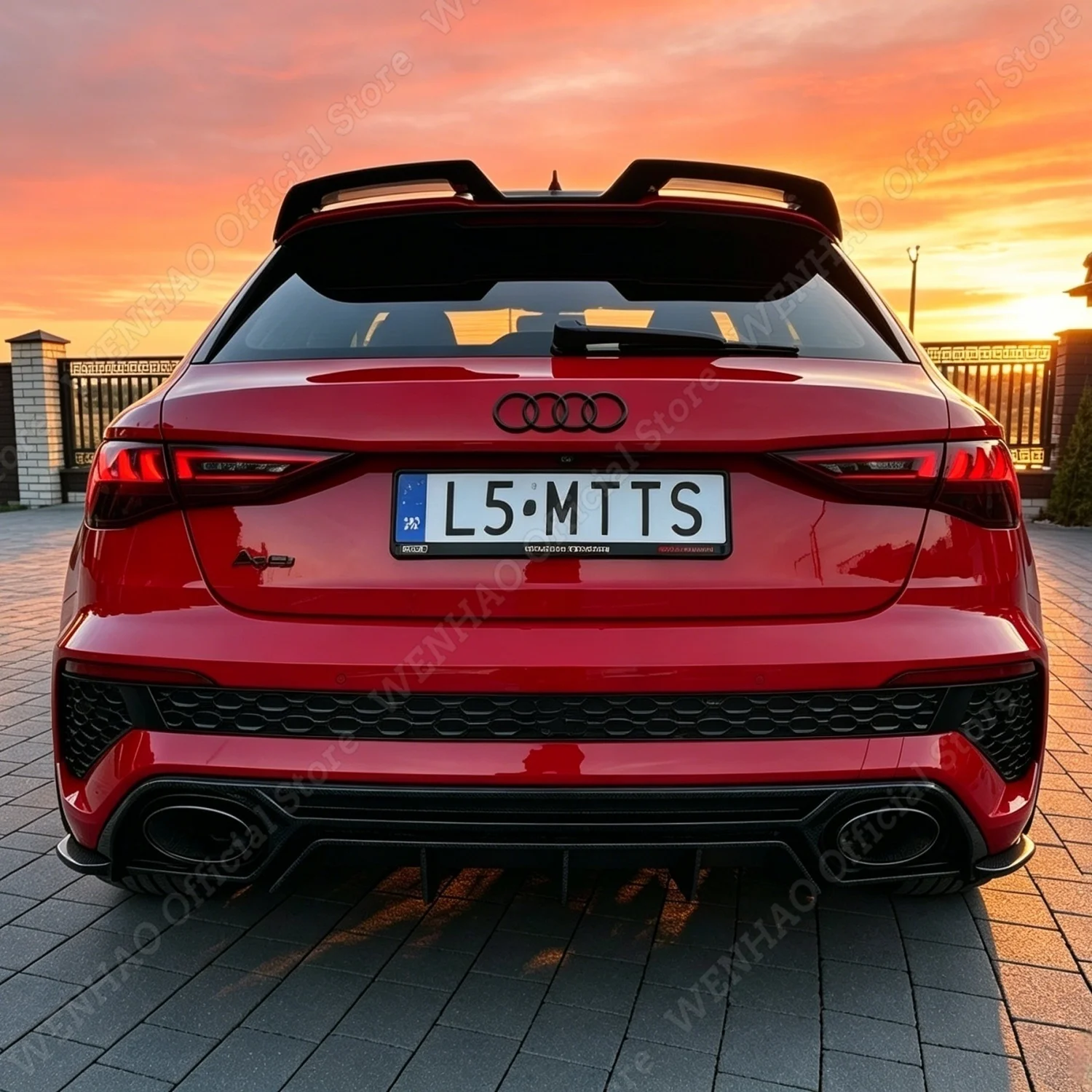 For Audi A3 S3 RS3 8Y Sportback 2021-2024 Car Rear Trunk Boot Roof Lip Lid Spoiler Cap Rear Roof Lip Spoiler Splitter Bodykit