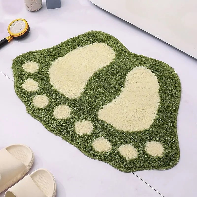 سجادة قدم صغيرة من الكشمير المقلد، حمام سميك للغاية، ماصة للغاية، سجادة قدم مقاومة للأوساخ، سجادة باب سهلة الحفاظ عليه