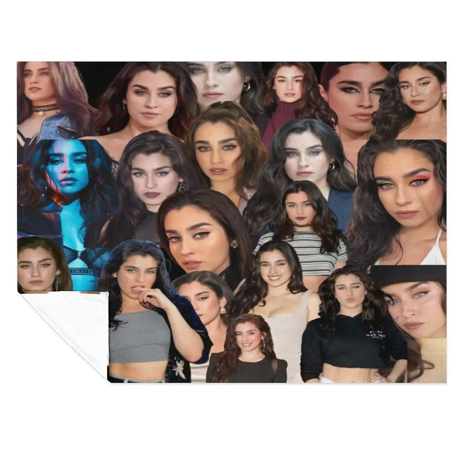 

lauren jauregui photo collage Throw Blanket Quilt Luxury Soft Plaid Hairys Blankets