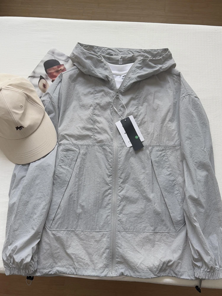 

Мужская летняя охлаждающая дышащая тонкая верхняя одежда из ледяного шелка для защиты от солнца и занятий спортом на открытом воздухе