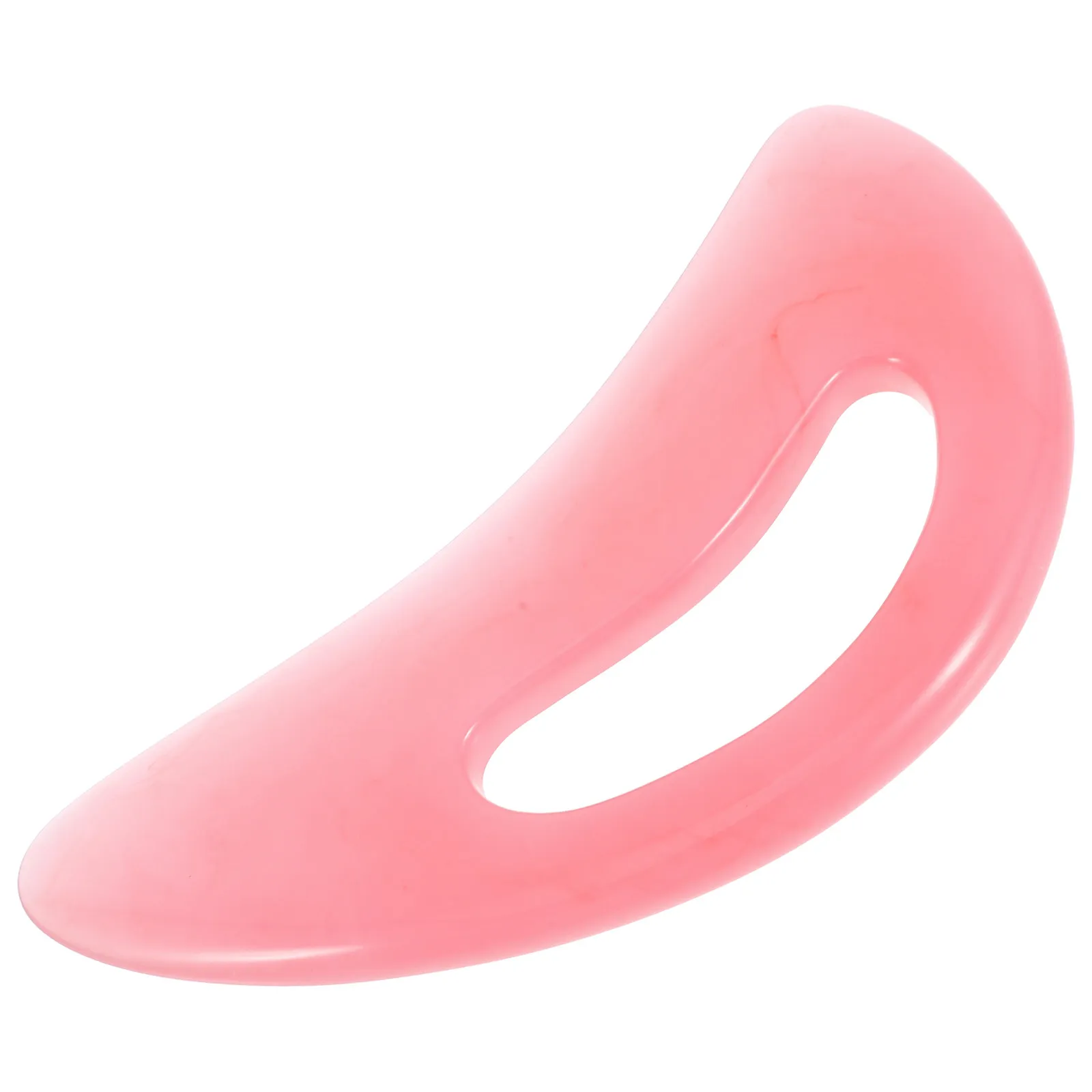 

Large Pink Crescent Gua Sha Scraper Ergonomic Back Waist Neck Massage Board Resin Facial Body Massager Skin Care Anti-Aging Tool