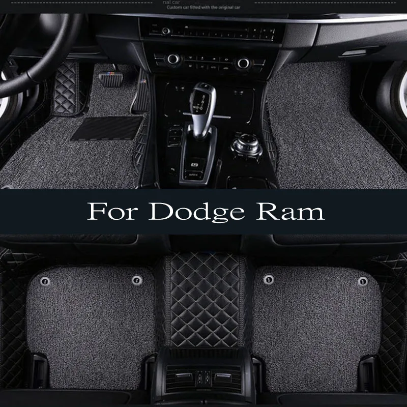 For Dodge Ram 1500 DT 2019-2022 Car Floor Mats All-Weather TPE Foot Mats Odorless Pad Waterproof Tray Mat Interior trunk mat