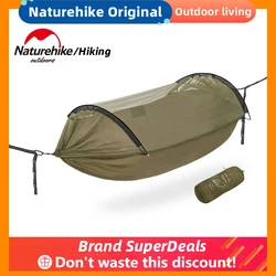 Naturehike Outdoor 3-in-1 Mosquito Repellent Hammock Ripstop Anti-Rollover Swing Hammock Camping Equipment Picnic Sleeping Tools