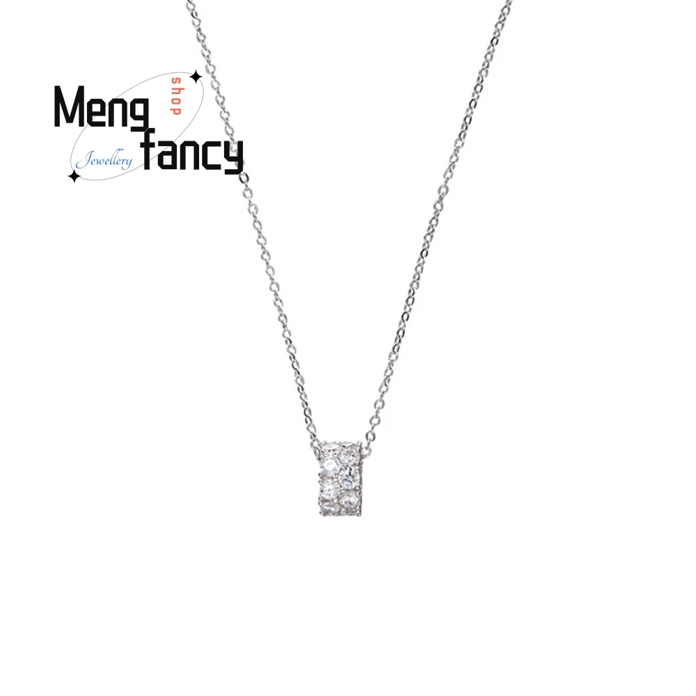 A New Type Of Pendant With A Small Waist Full Of Diamonds, A Light Luxury And Niche Collarbone Chain Crystal Necklace Elegant