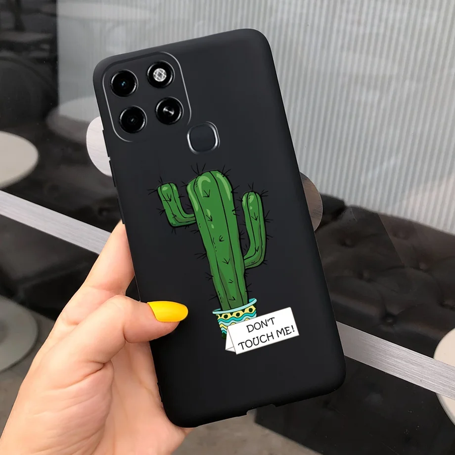 For Infinix Smart 6 Case Cute Cactus Cartoon Dragon Painted Cover 6.6\'\' Soft Silicone Phone Case For Infinix Smart6 X6511 Cover