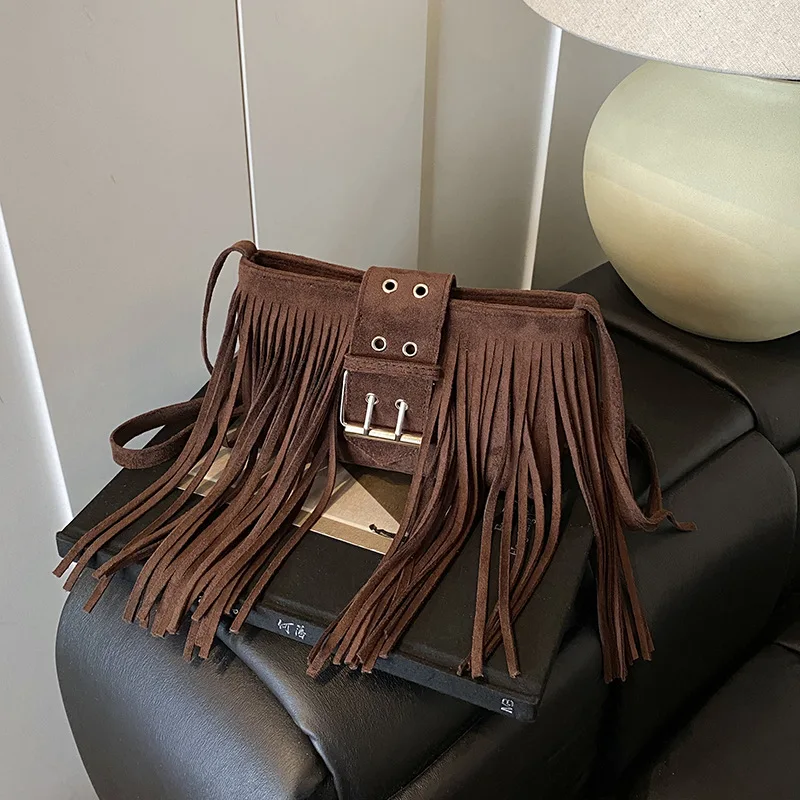 

2025 Y2K Shoulder Bag, Retro Fringe Cross Border Trendy