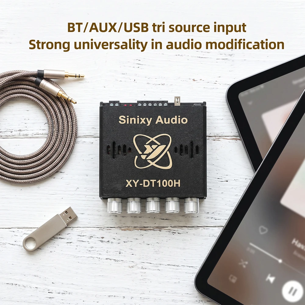 XY-DT100H 2.1-Kanal Bluetooth Digital-Verstärkerplatine Audio-Modul TWS Bass-Boost 50W+100W DC12-24V Stromversorgung für Heimaudio – Detail 13