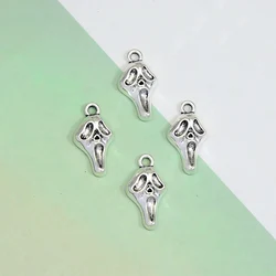 20pcs/Lot 12x22mm Tibetan Alloy Skull Head Charms Halloween Pendants Fit DIY Jewelry Making Supplies Accessories Handmade Crafts