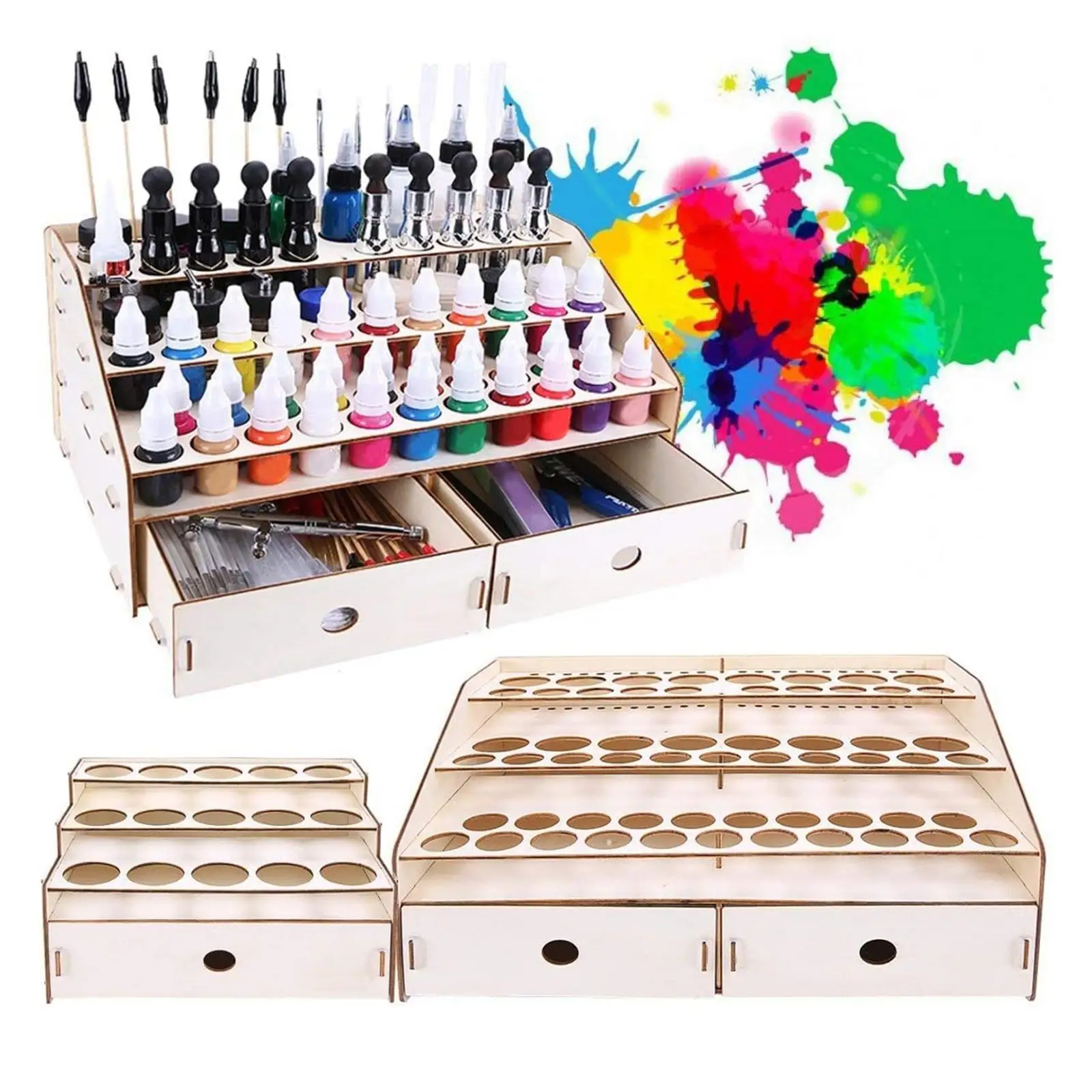 

Paint Brush Rack Storage Multi-Layer Stand for Classroom Lovers