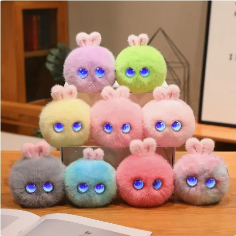 AI Plush Rabbit Interactive Toy, Cute Fluffy Stuffed Bunny with Big Eyes, Kids Educational Companion Plush Doll with Gift Box