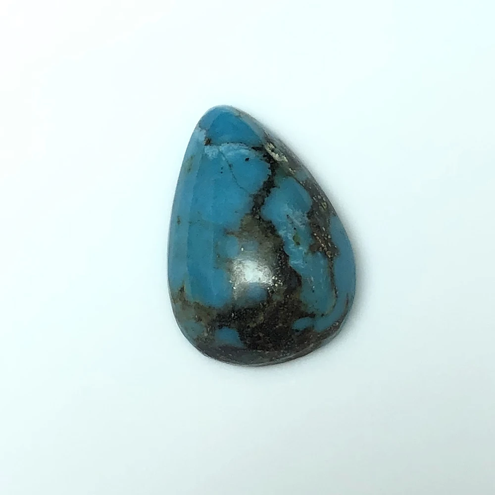 Natural turquoise, bare stone, droplet shaped natural pattern 1.5g