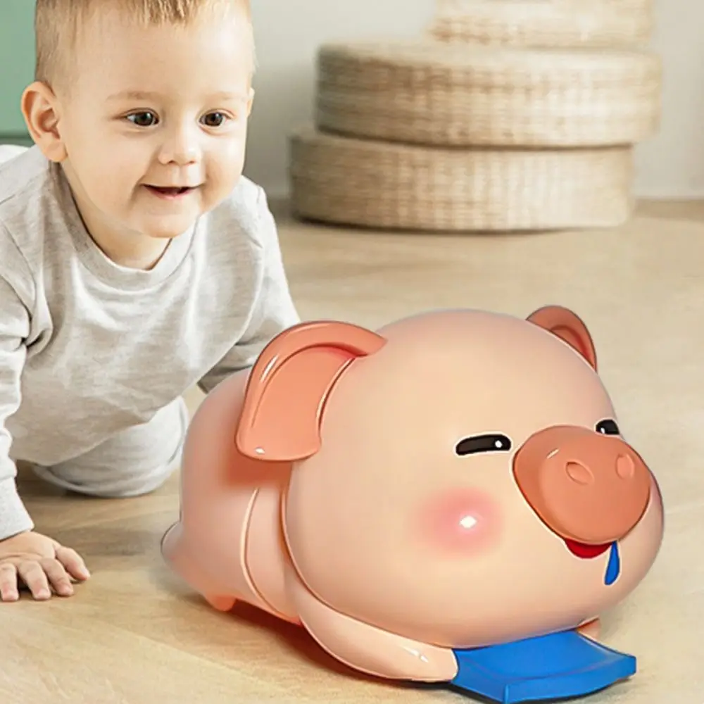 Interactive Cartoon Pig Clockwork Toys Collection Q-style Animal Dog Wind-up Toy Statue Cartoon Clockwork Model