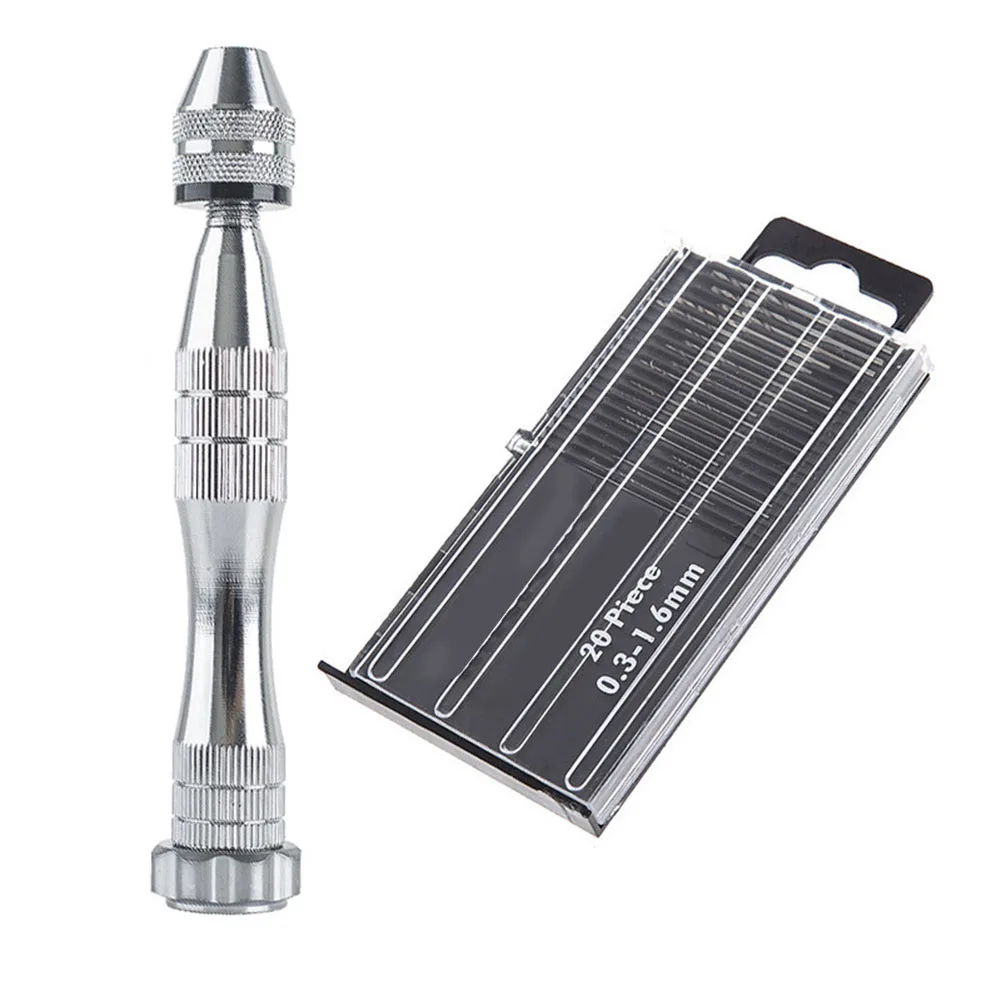 Explore Creativity with this 21 Piece Pin Vise Hand Drill Set Perfect for Jewelry Makers and Crafters Using Various Materials