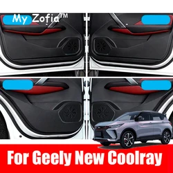 For New Geely Coolray 2023 2024 2025 Car Door Sill Anti Kick Pad Protection Side Edge Film Protector Sticker Car Accessories