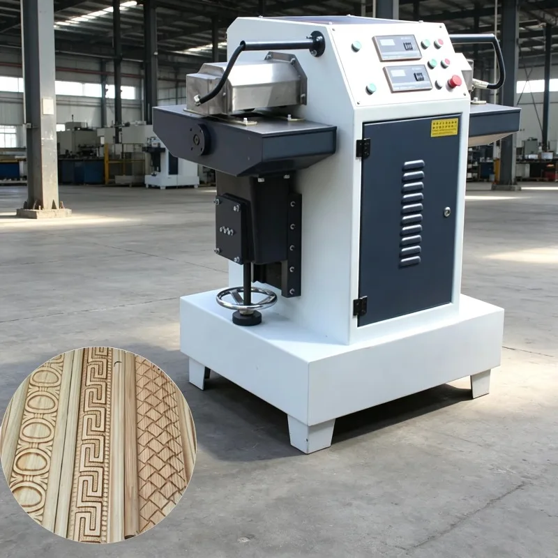 Custom Mold Wood Branding Embossing Machine for Wood Line Door Cabinet Pattern Stamping
