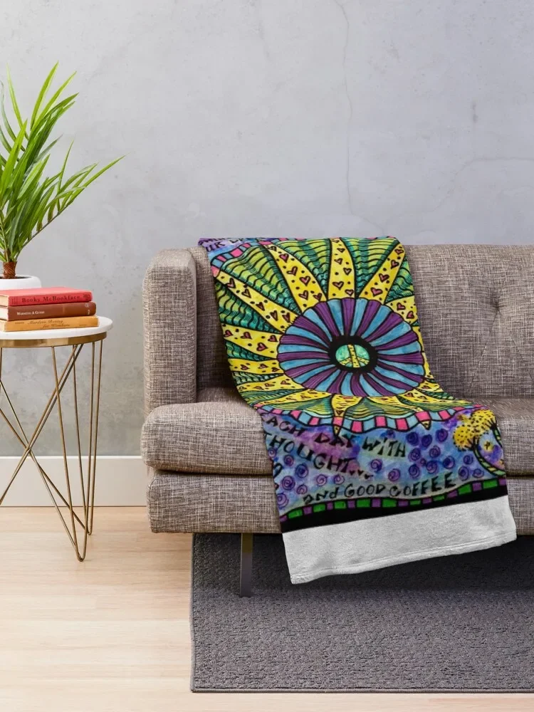 Let Peace In, Featured On CBS Sunday Morning Throw Blanket Summer Large Blankets