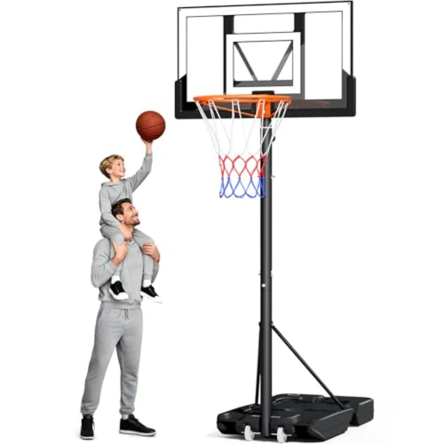 Outdoor basketball hoop 10FT with shatterproof 40-inch polycarbonate backboard, portable goal system for kids/youth/adults in b