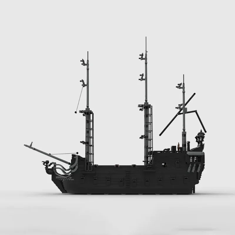 Moc Building Bricks Military Model Classic Black Pirate Ship Technology Modular Blocks Gifts Christmas Toys DIY Sets Assembly