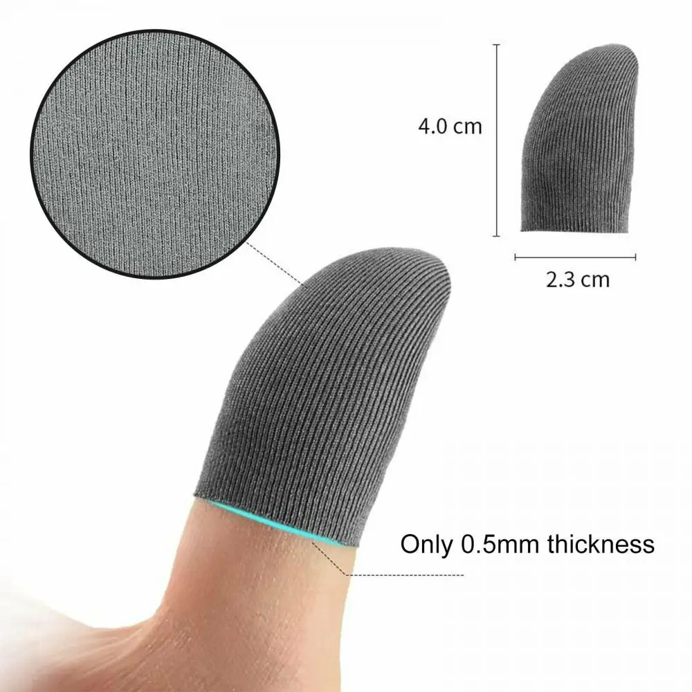 20/10/6/5/2pcs Gaming Finger Slevee Ultra-thin Fingertips Breathable High Sensitive Touch Screen Finger Cover Thumb Gloves