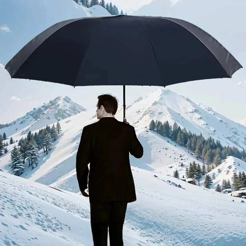 Extra Extra Extra-large Folding Umbrella Heavy-duty Reinforced Portable Travel Windproof Rain Umbrella Suitable For Family Use