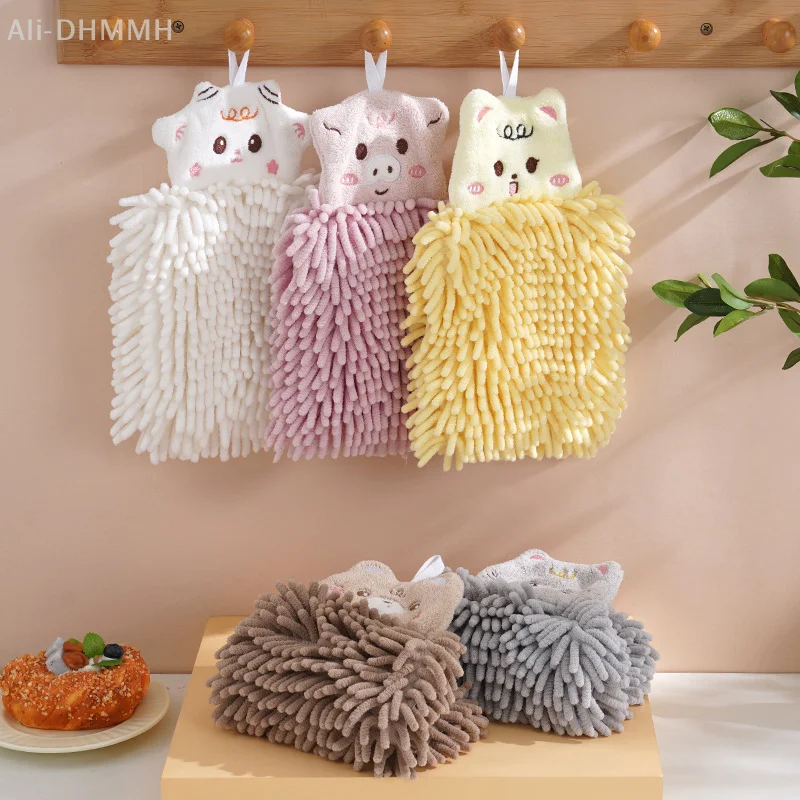 Aan de muur gemonteerde veeghanddoek Superabsorberend sneldrogend Chenille-reinigingsdoekje Keuken Badkamerbenodigdheden