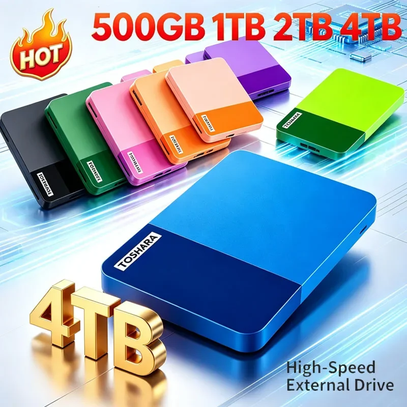 2026 High Speed 13-Color Storage USB 3.0 Portable External Hard Drive - 4TB 2TB 1TB 500GB 2.5 Inch Hard Disk for Laptop