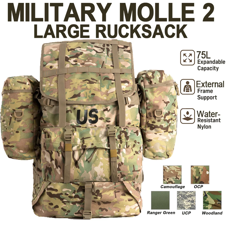 AKmax Military MOLLE II Large Rucksack with Frame – Army Tactical