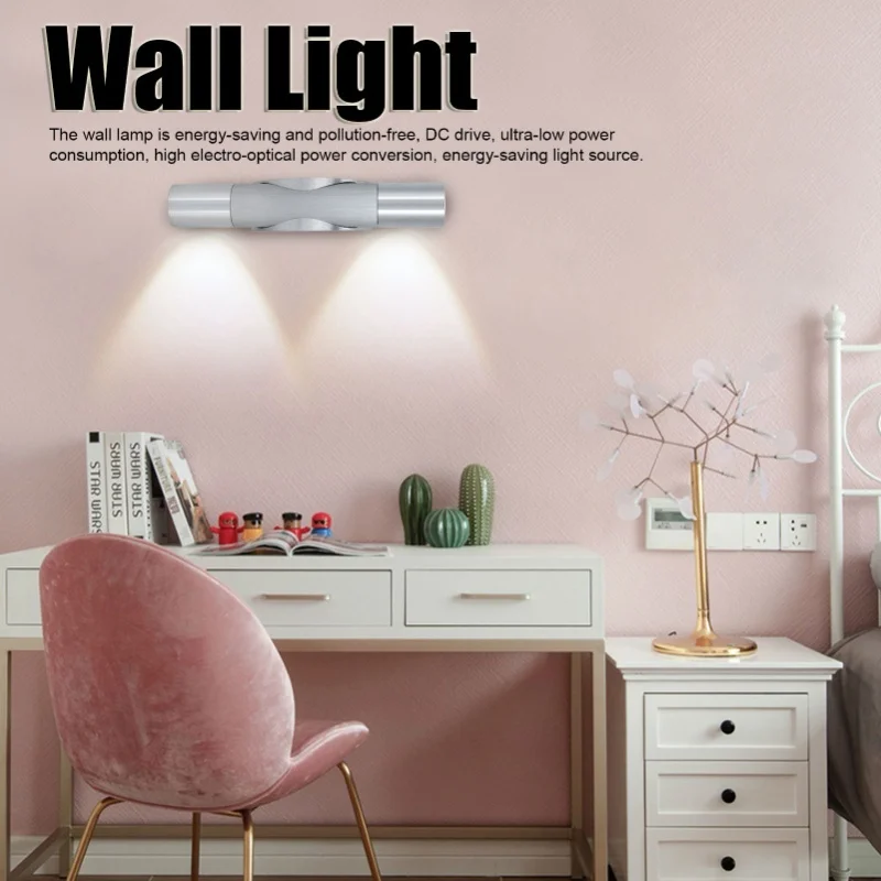 ダブルヘッドウォールライト-360-°-廊下の装飾のための回転可能な壁ランプベッドサイドランプ