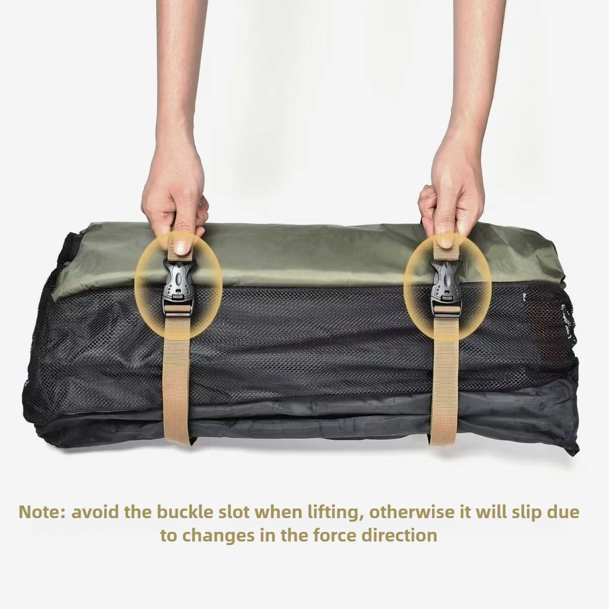 حزام أدوات للتخييم في الهواء الطلق مع إبزيم أمان مزدوج - طول قابل للتعديل، تخزين سريع، مثالي للسفر وربط العتاد #6
