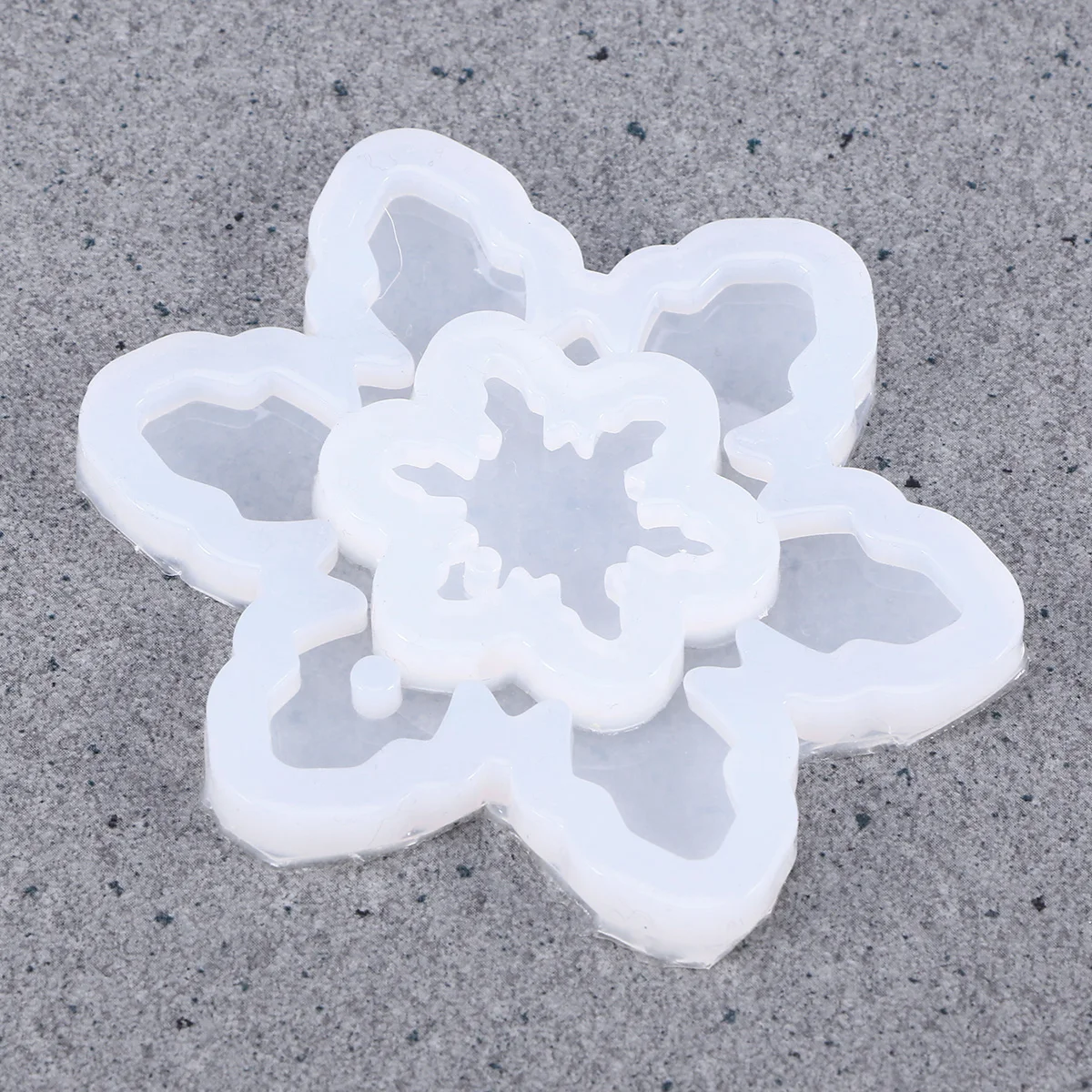 3 Pcs Silicone Mold Pendant Christmas Molds Snowflake Mould Tree White Casting with Holes