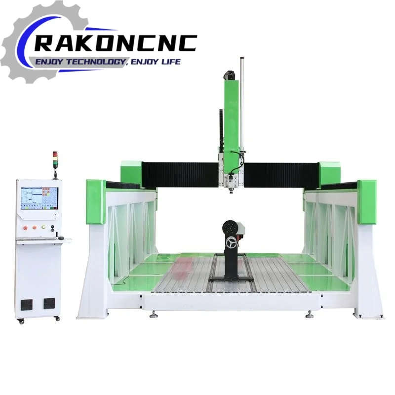 Automatic 1325 Wood Carving CNC Router with 4 Axis Rotary Table DSP Controller Syntec Control System for 3D Art Engraving