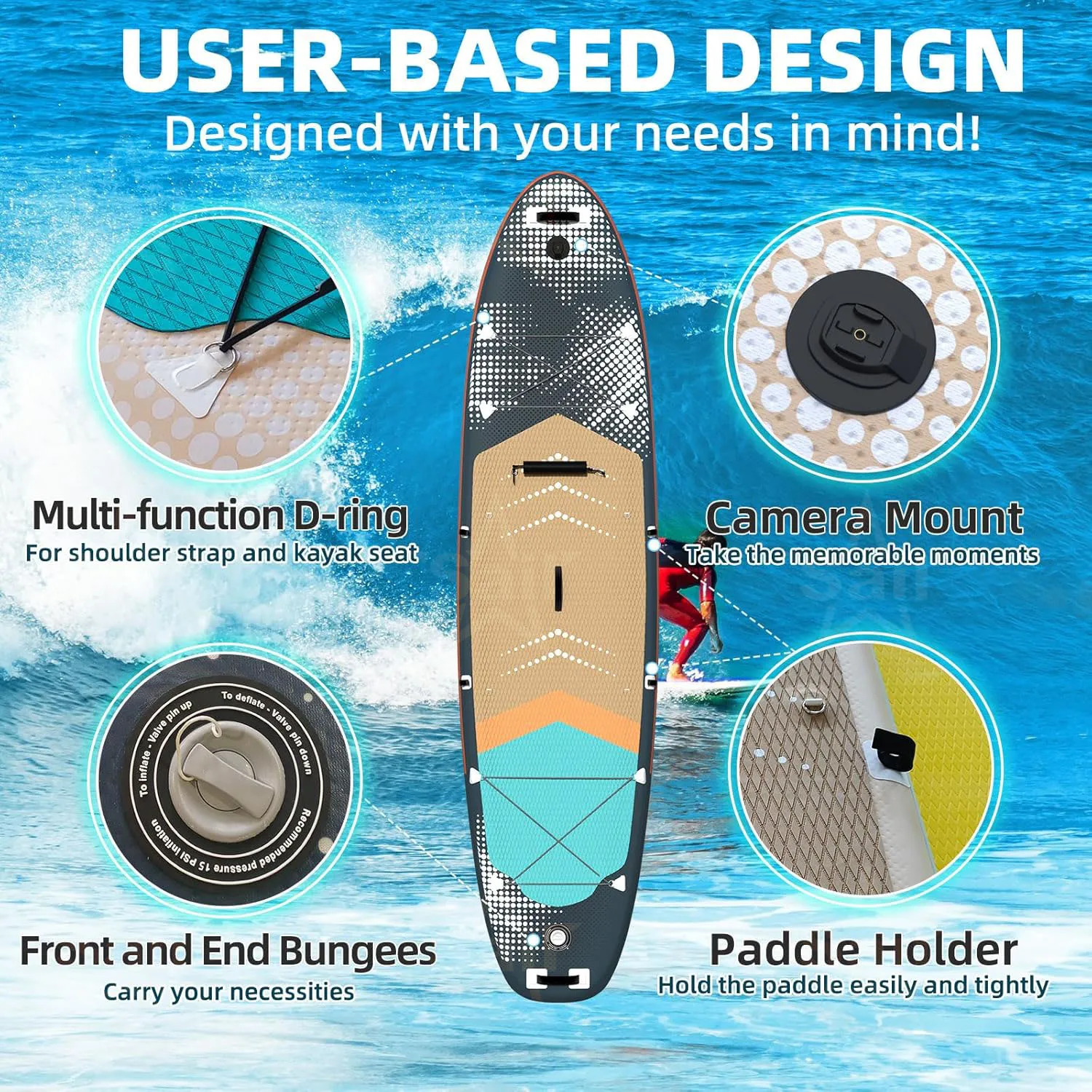 High Performance Plastic Detachable Fin Pedal One Person Kayak Modular Eco-Friendly UV Resistant Fishing Special Live Fish Hatch view 5