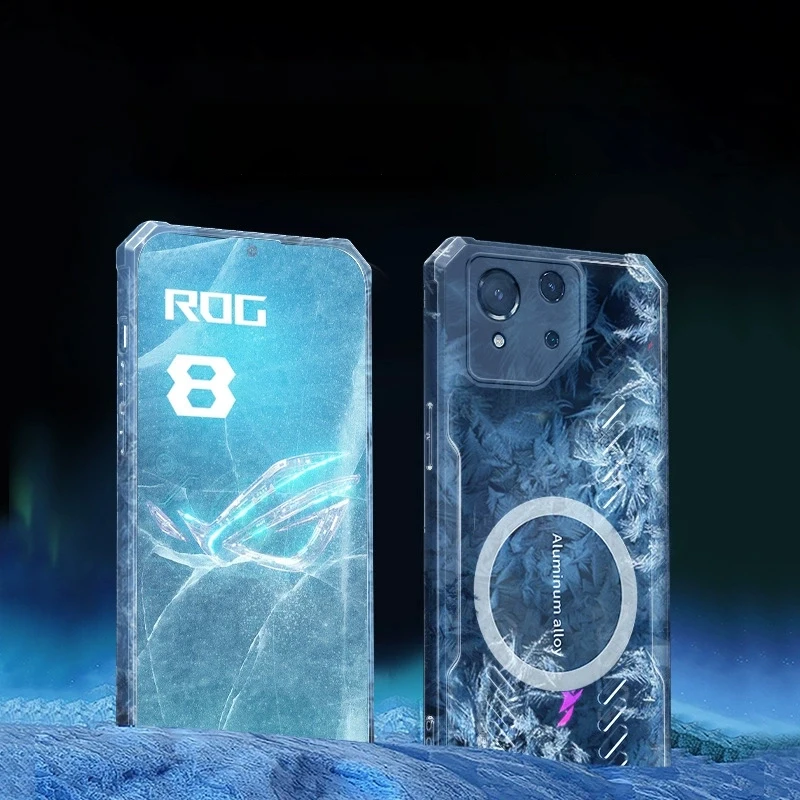 for ASUS Rog Phone 9 8 7 6 6D Pro Case Graphene Heat Dissipation Shockproof Air-bag Magnet Holder Thermal Game TPU Cover Fundas - view 5