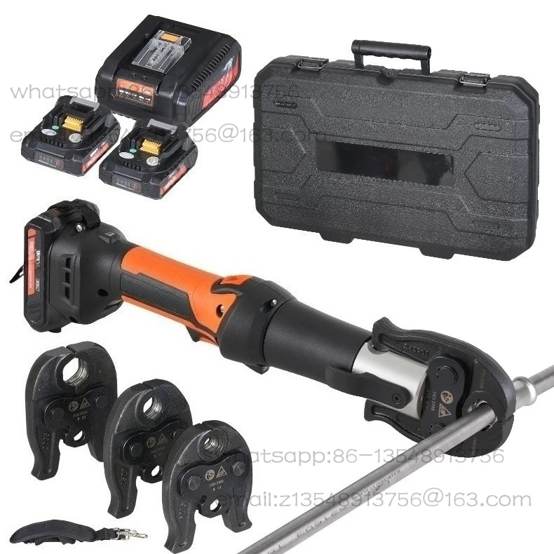 

Pro Stamping Tool and Battery Kit Power Tube Crimping Tool with V15 V22 V28 Jaw Stamping Tool Kit