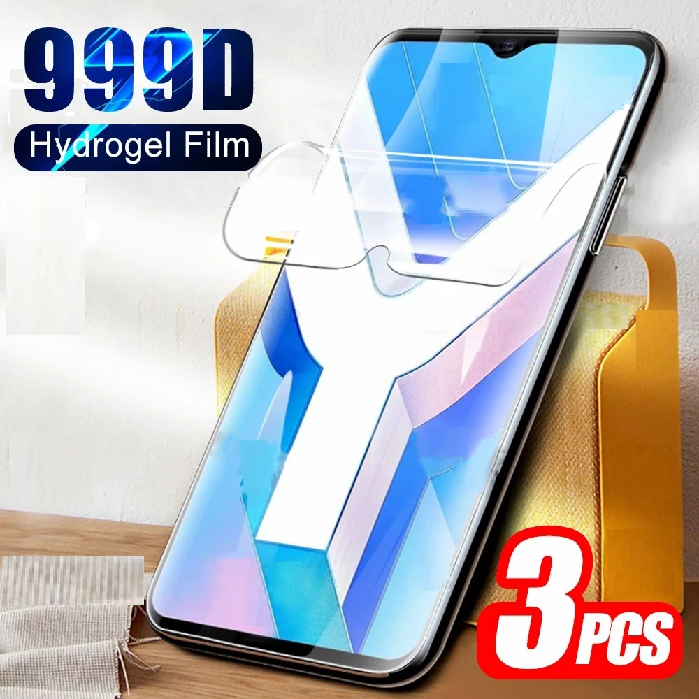 3PCS Hydrogel Film for vivo v20 pro se v17 v21 v21e y11 y11s y12 y17 y20 y20i y31 y91c safty screen protector film cover