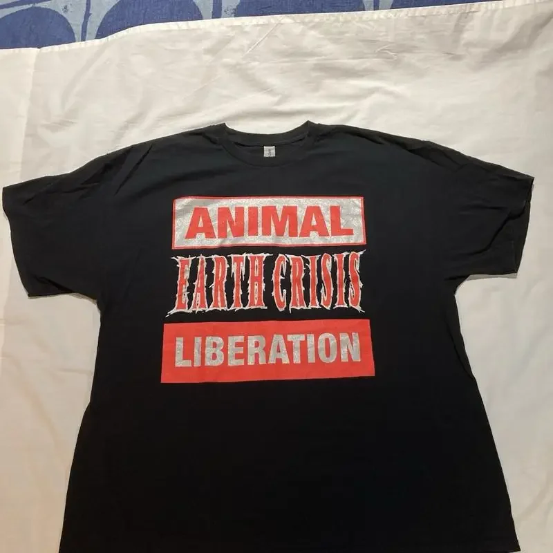 Earth Crisis “Animal Liberation” Tshirt, Men’s Size 2X