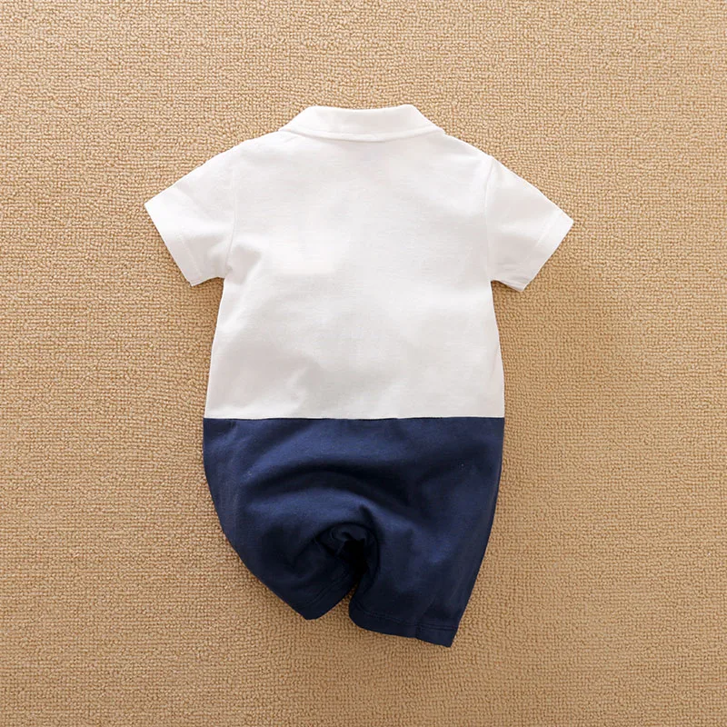 0-18Months Boys and Girls Baby Summer Short-Sleeve Romper Cute Pilot Cosplay Costume 100% Cotton Soft Comfortable 2025 Newborn