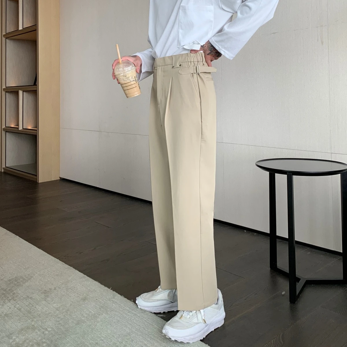 

Straight Man Suits Pants Fluid Business Fashion Anti-wrinkle Work Wear Thin Casual Chinese Homme Formal Up Suit Trousers for Men