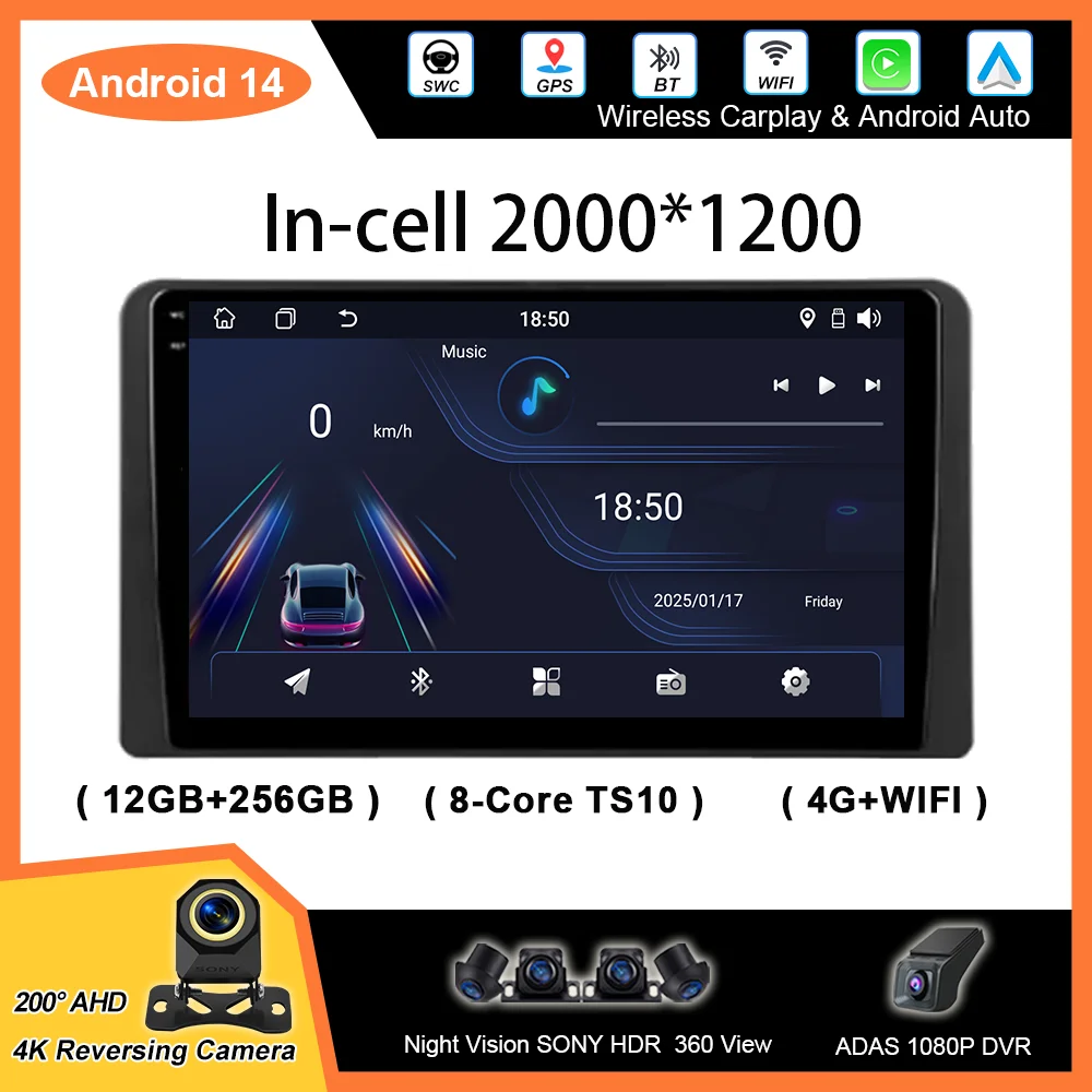 

Android 14 Auto Radio Stereo Car For Honda Stepwgn 6 2022 Auto Multimedia Video Player GPS Navigation QLED Screen 4G NO 2Din DVD