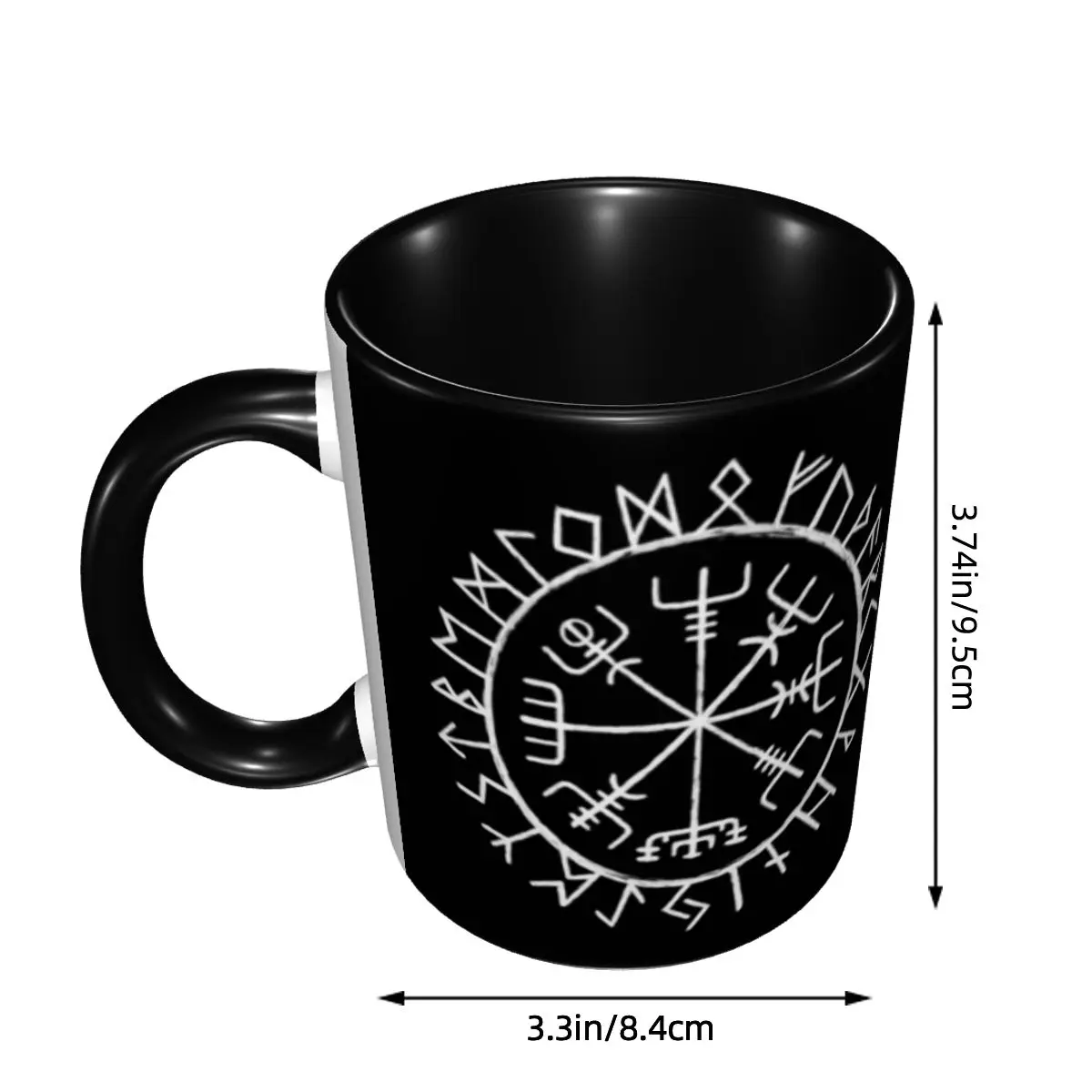 Nordic Mythology Rune Circle Viking Coffee Mugs DIY Customized Ceramic Mug Cup Creative Gift